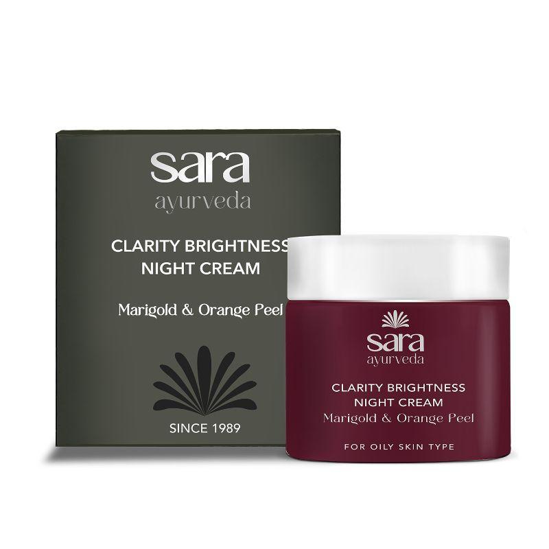 sara ayurveda clarity brightness night gel cream