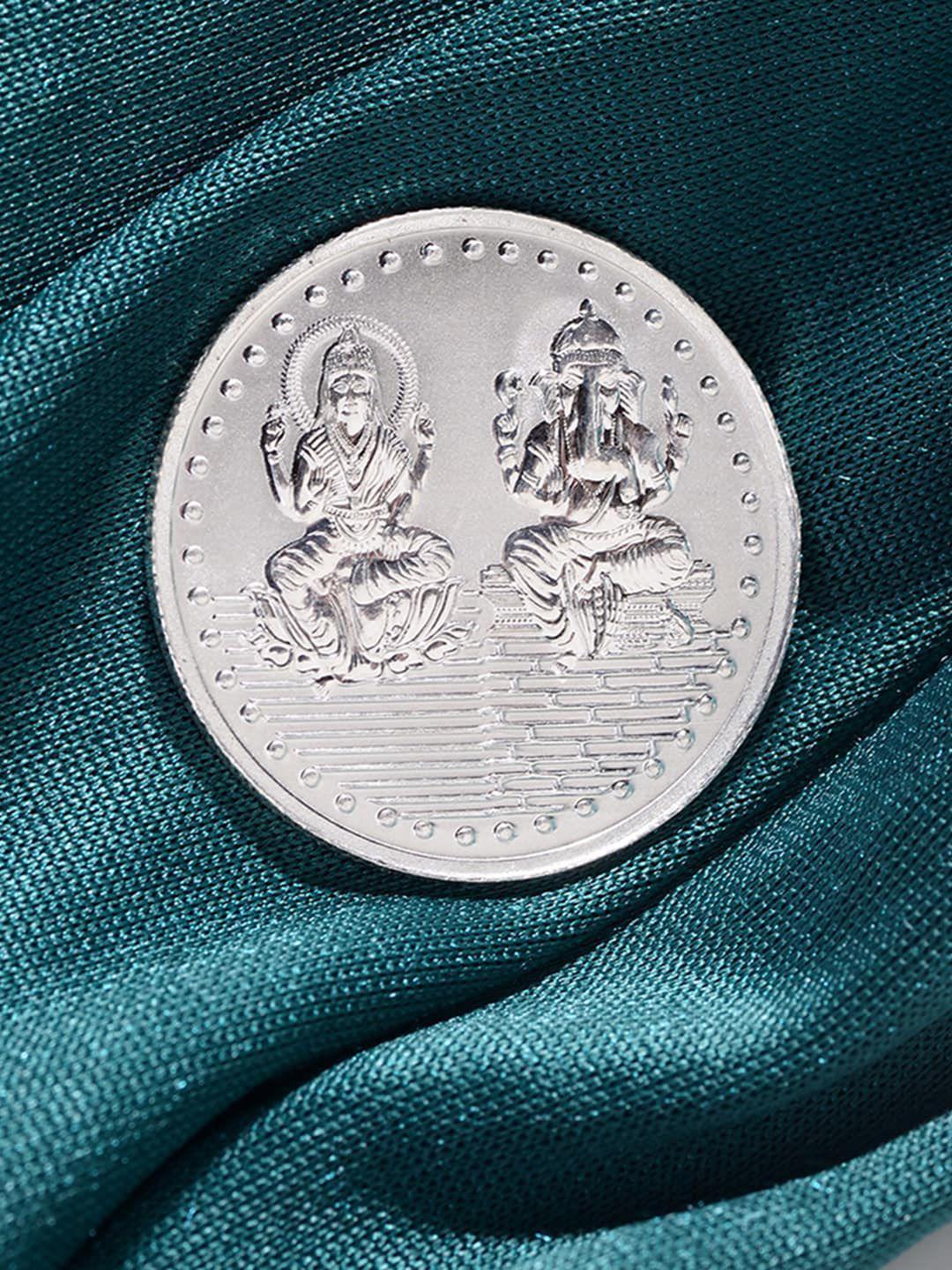 saraf rs jewellery laxmi ganesh 10gm 999 round silver coin