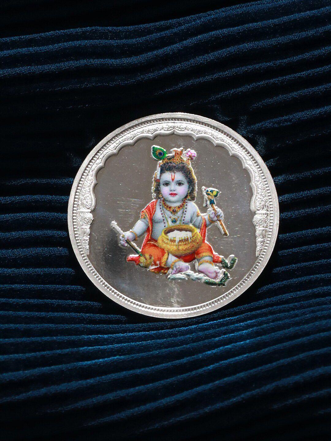 saraf rs jewellery bal krishna silver coin-10gram