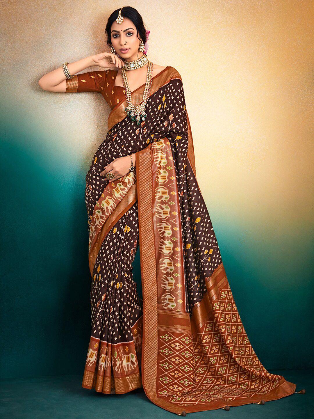 saree mall ethnic motifs printed patola sarees