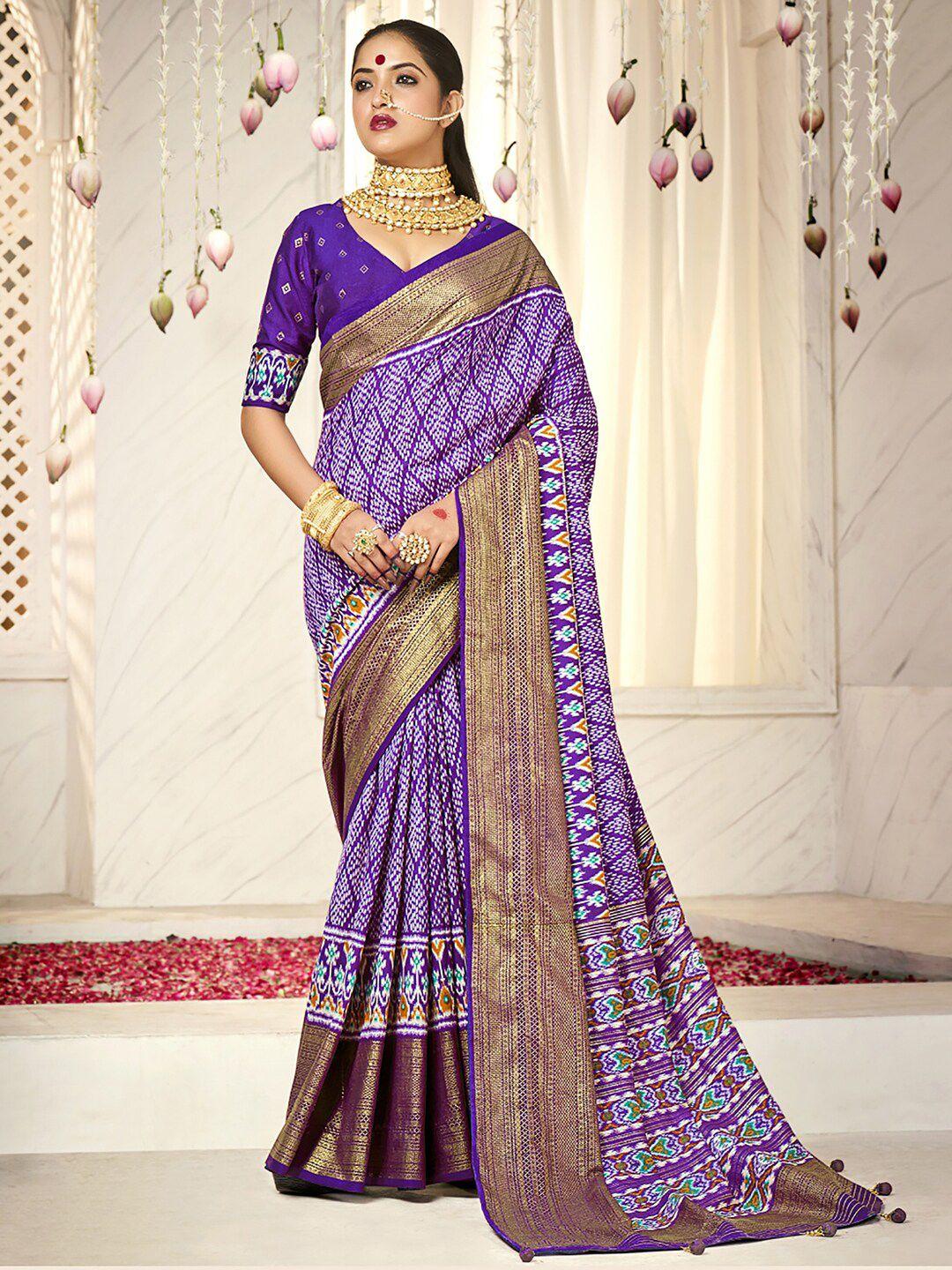 saree mall ethnic motifs woven design zari ikat sarees