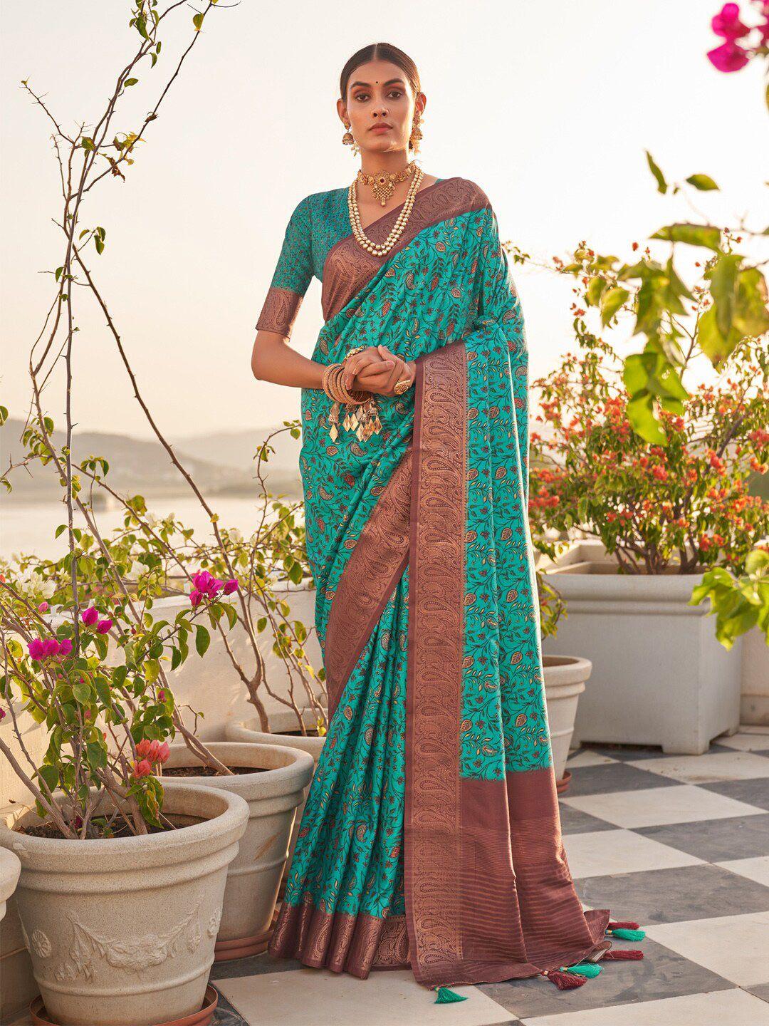 saree mall floral zari pure cotton sungudi sarees