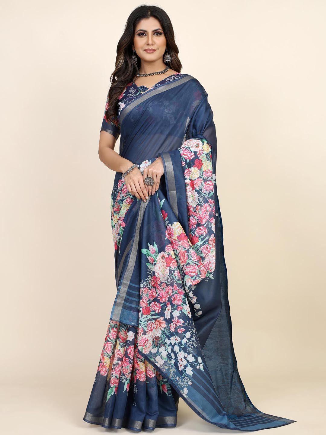 saree mall floral zari sungudi sarees
