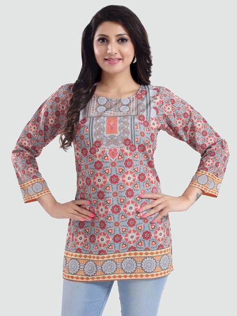 saree swarg multicolored printed tunic