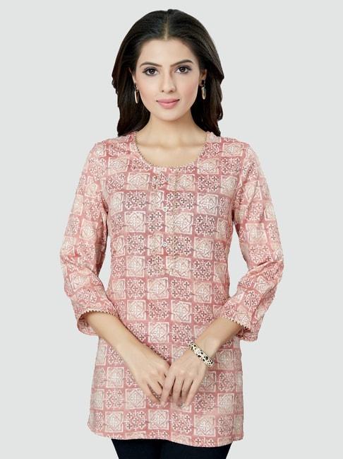 saree swarg pink printed tunic