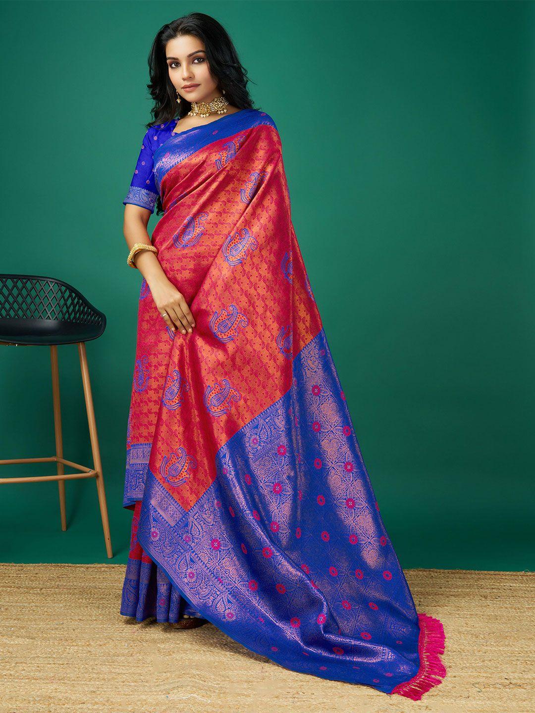saree exotica floral woven design zari pure silk banarasi saree