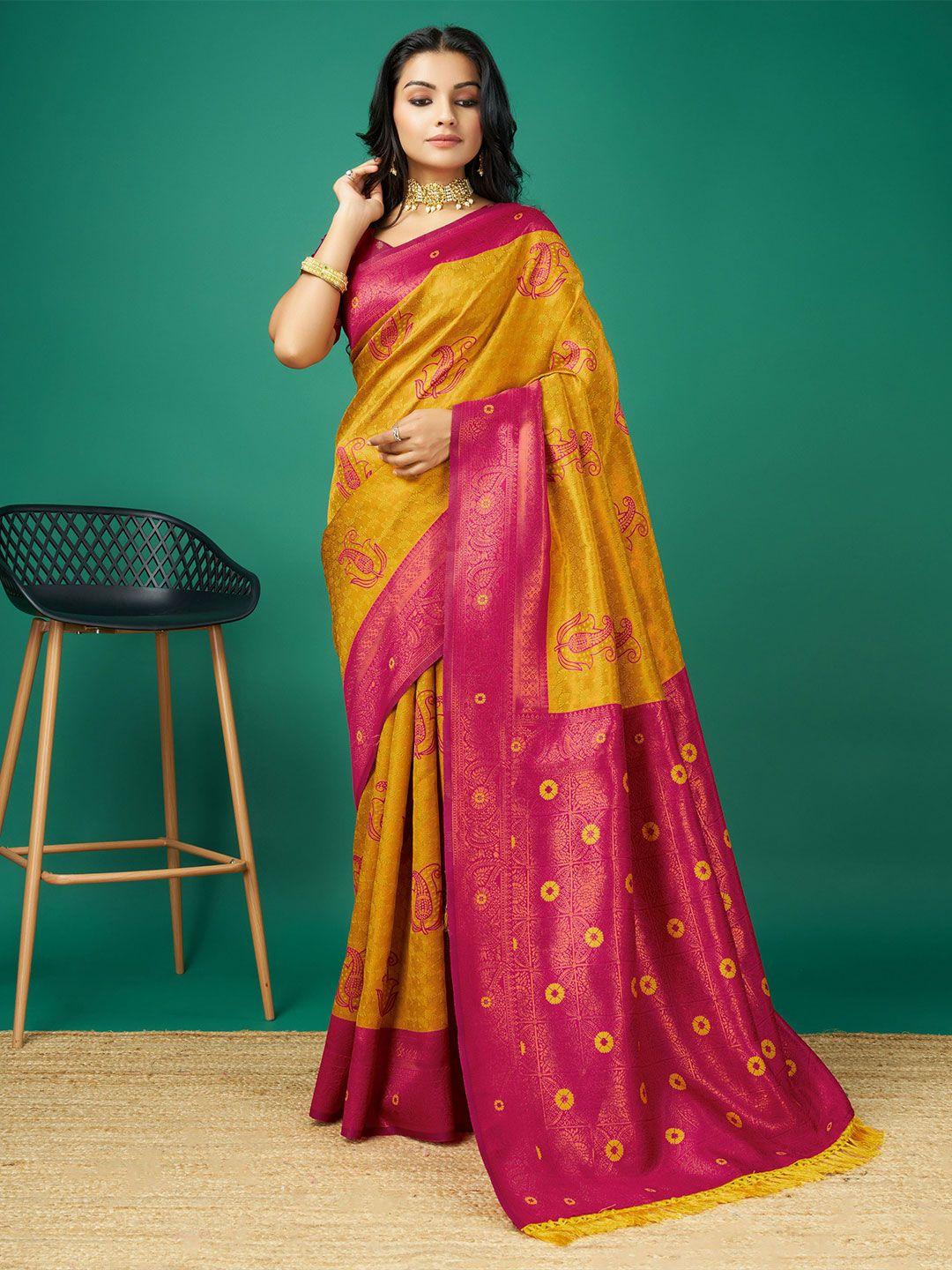saree exotica woven design ethnic motifs zari pure silk banarasi saree