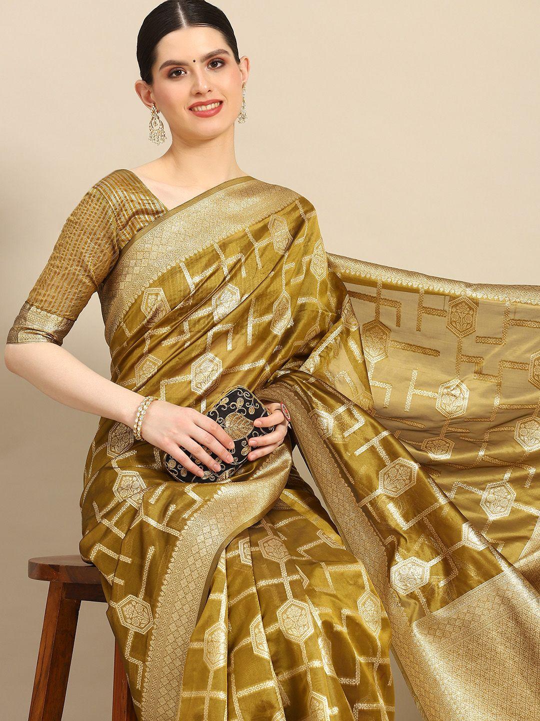 saree mall ethnic motifs organza zari banarasi saree