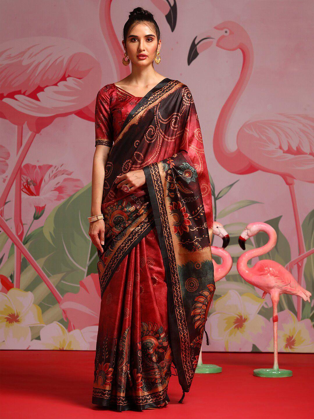 saree mall ethnic motifs printed block print saree