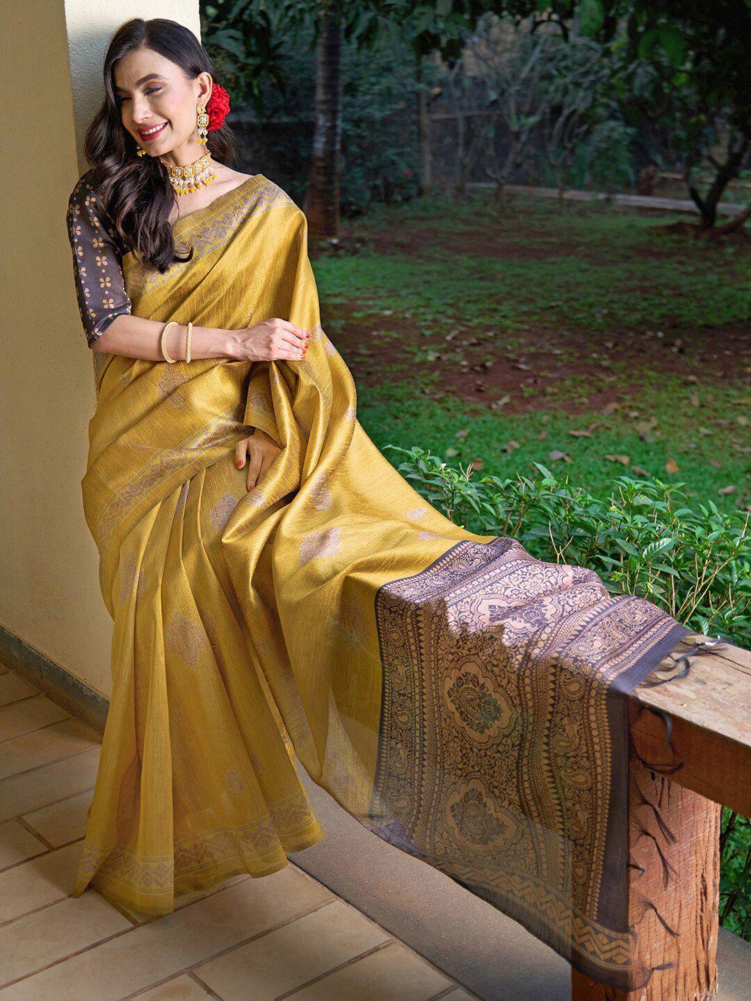 saree mall ethnic motifs printed dabu silk blend bagh sarees