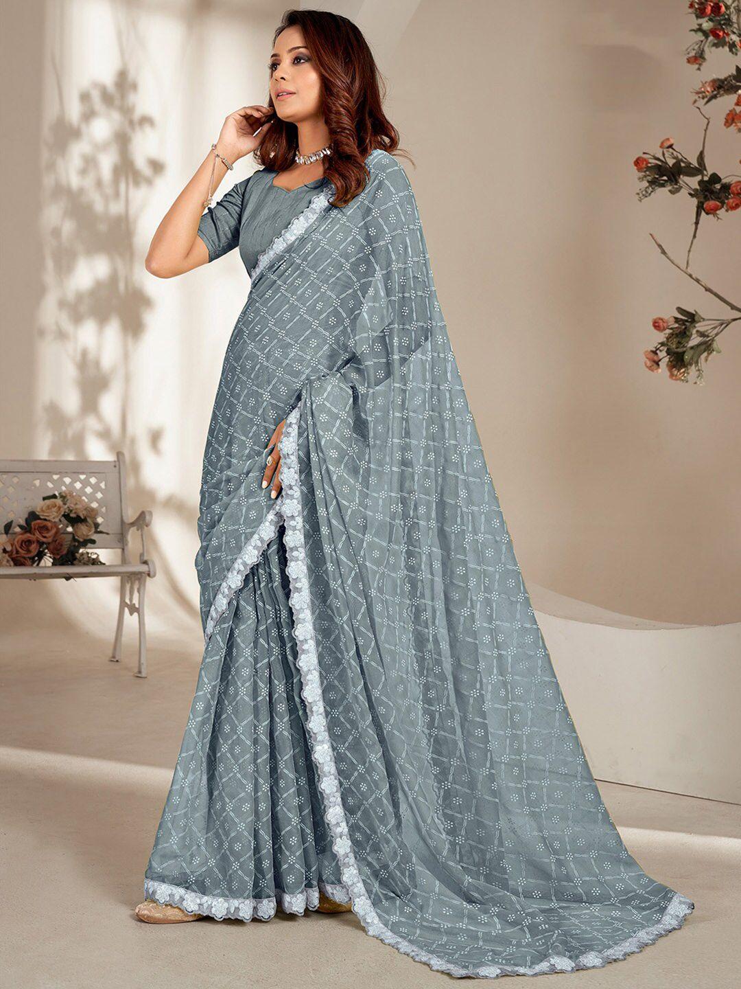 saree mall ethnic motifs printed embroidered saree