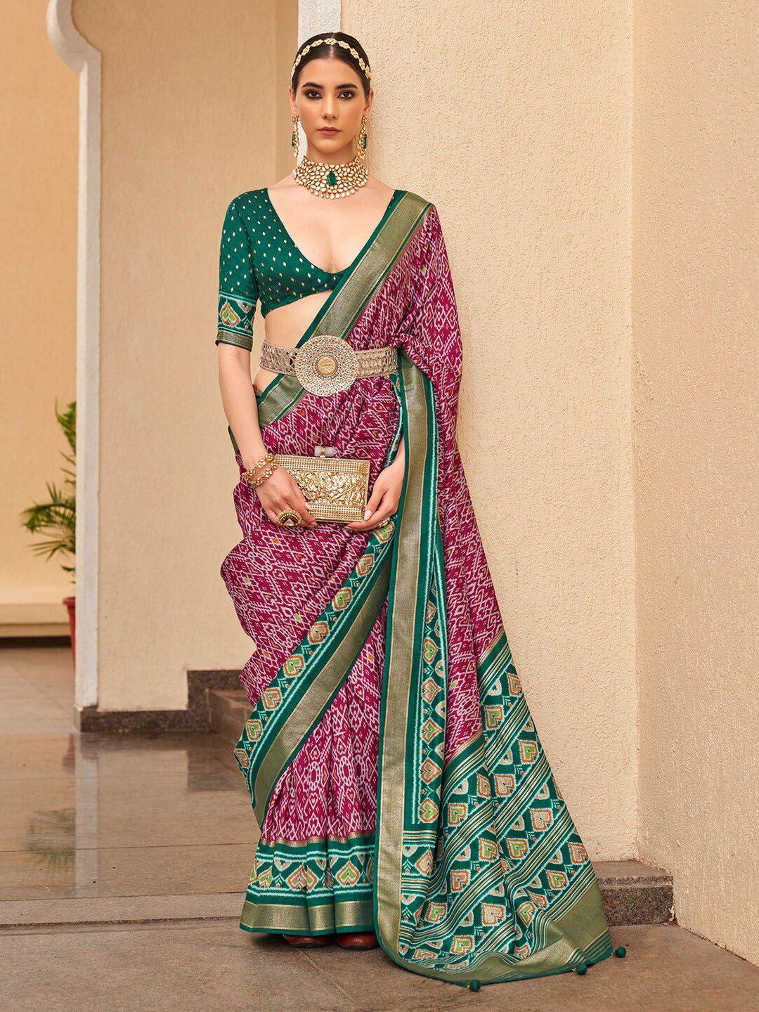 saree mall ethnic motifs printed patola saree