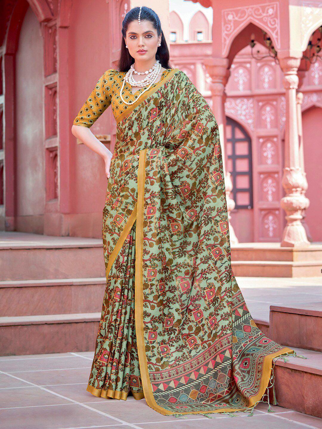 saree mall ethnic motifs silk blend bagh sarees