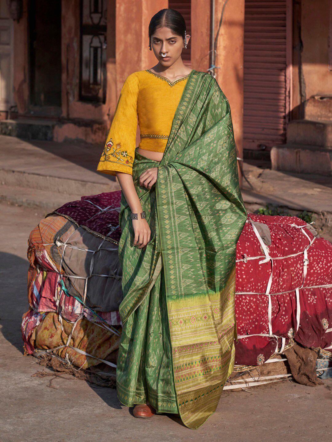 saree mall ethnic motifs silk blend sarees