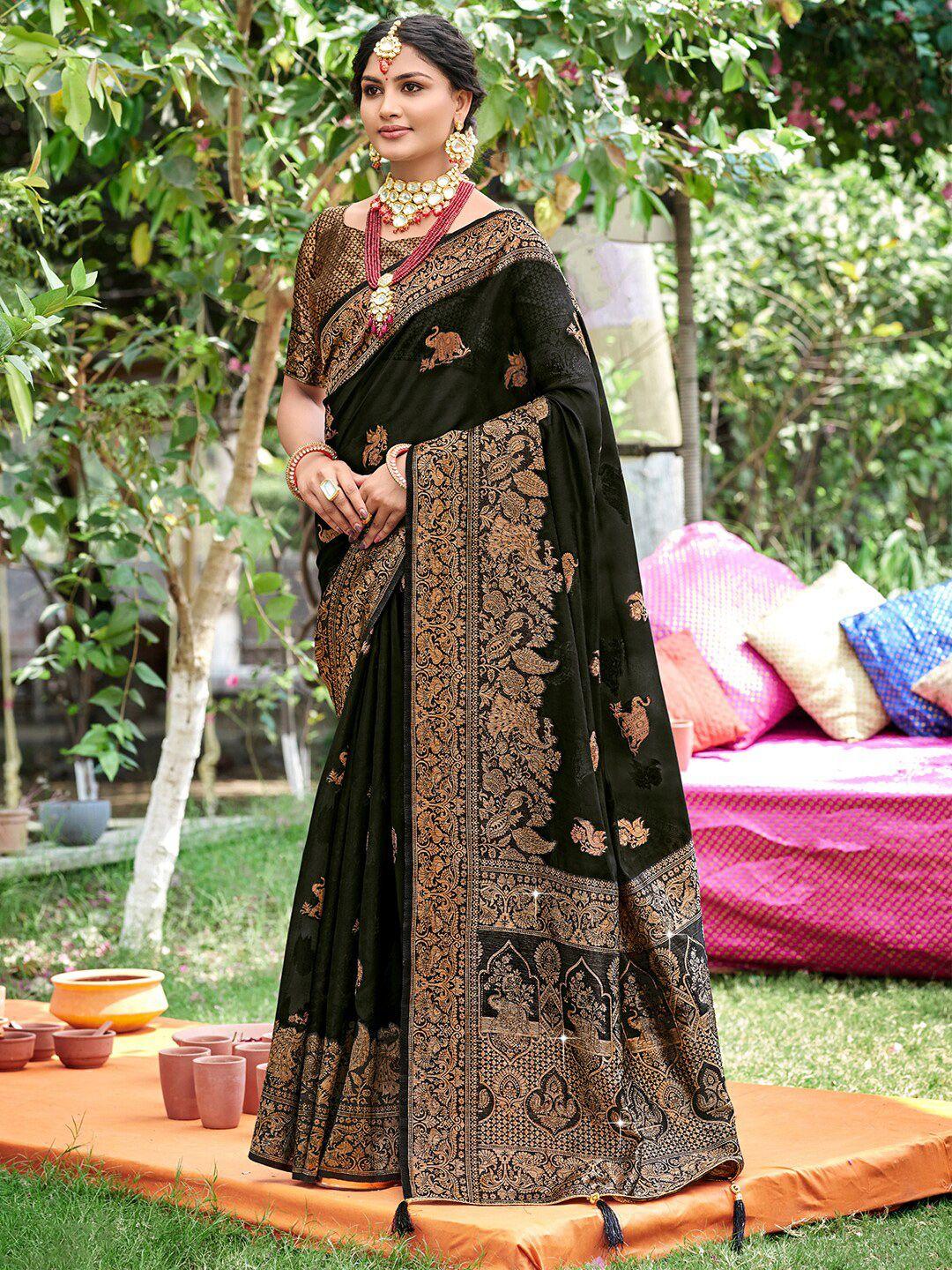 saree mall ethnic motifs woven design zari organza banarasi saree