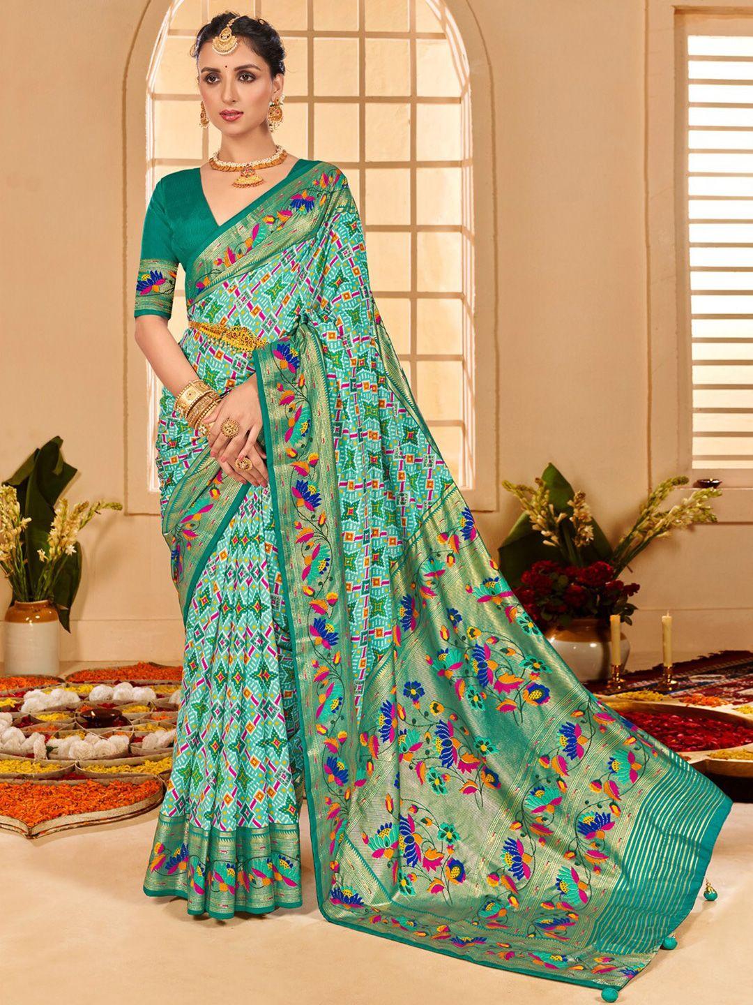 saree mall ethnic motifs zari silk blend banarasi sarees