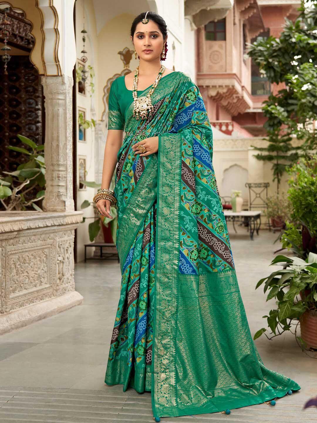 saree mall ethnic motifs zari silk blend banarasi sarees