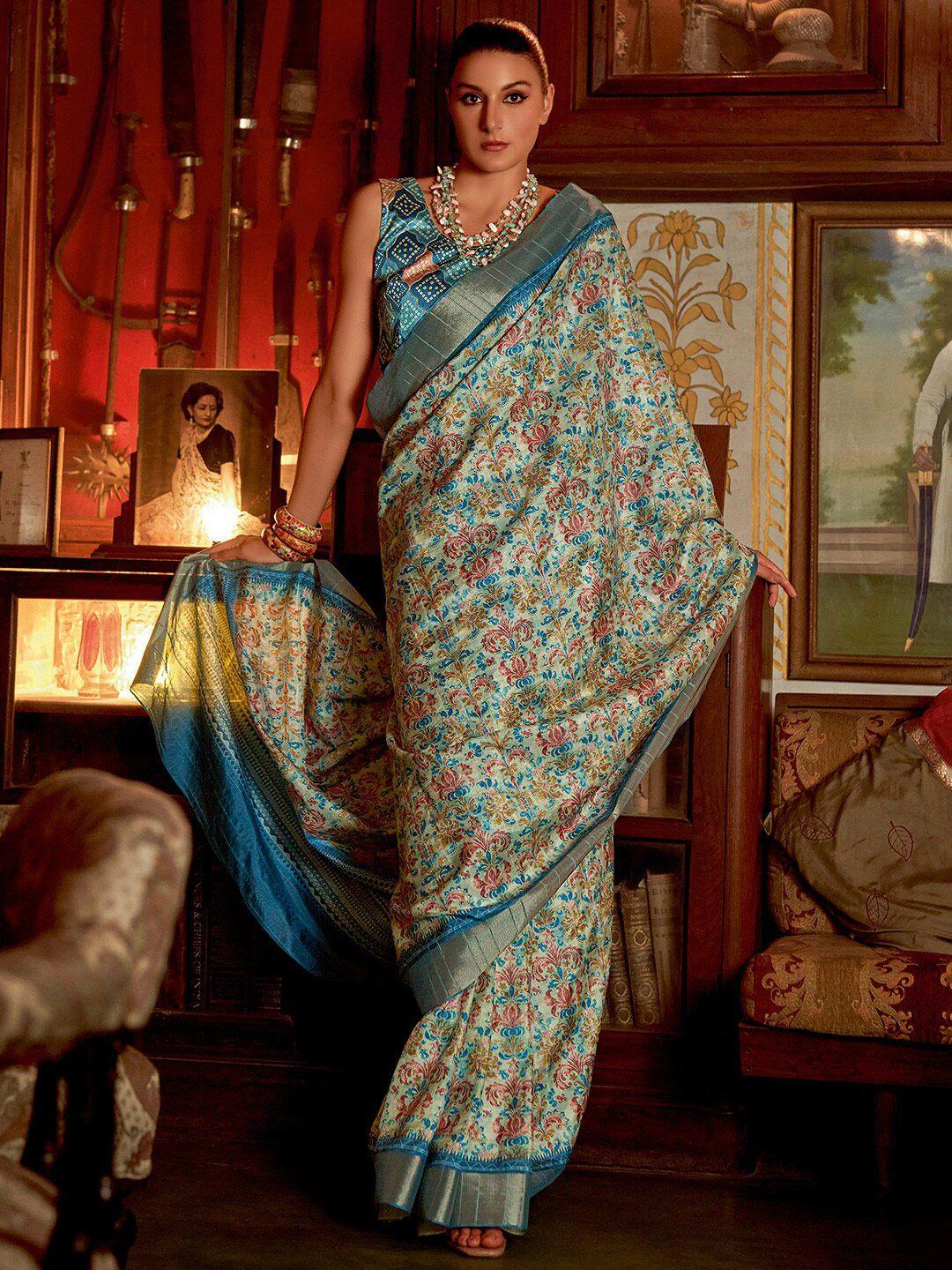 saree mall ethnic motifs zari silk blend sungudi sarees