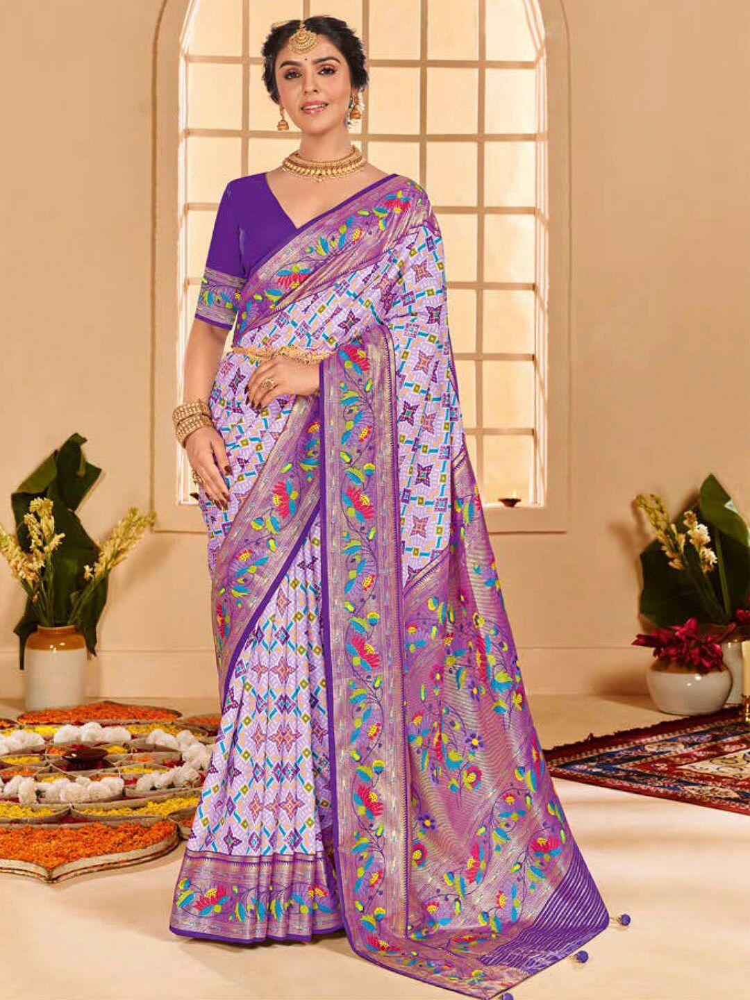 saree mall ethnic motifs zari silk blend tussar sarees