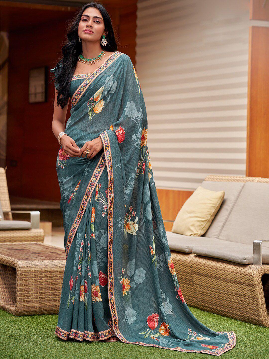 saree mall floral printed sarees