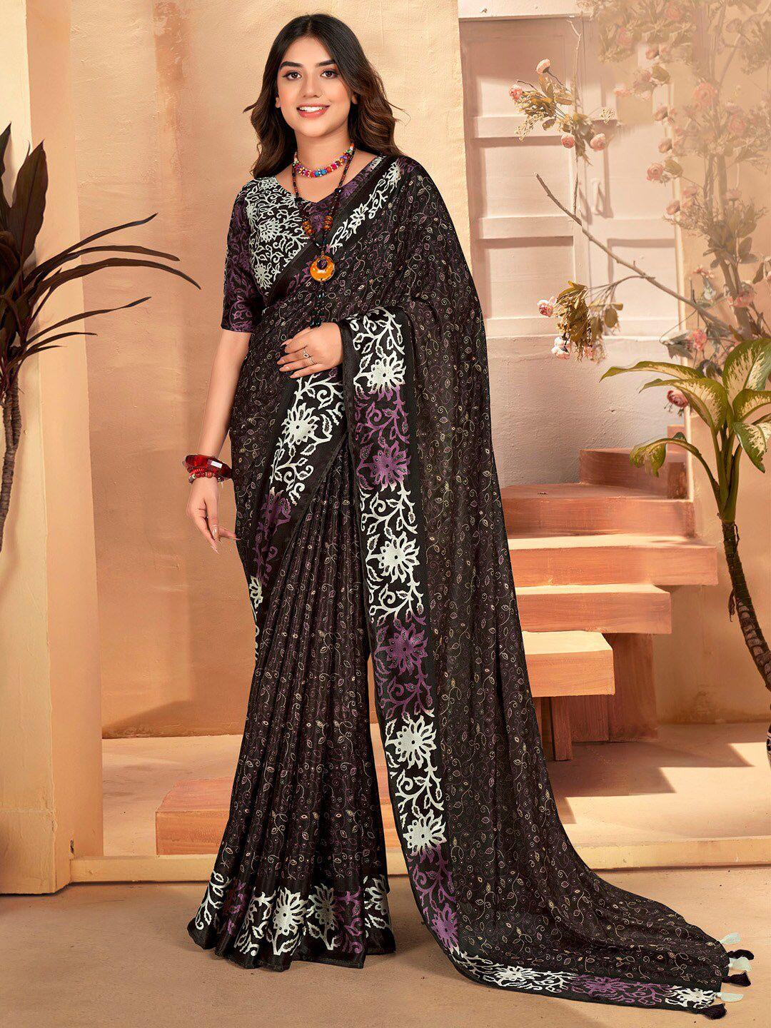 saree mall floral silk blend bagh sarees