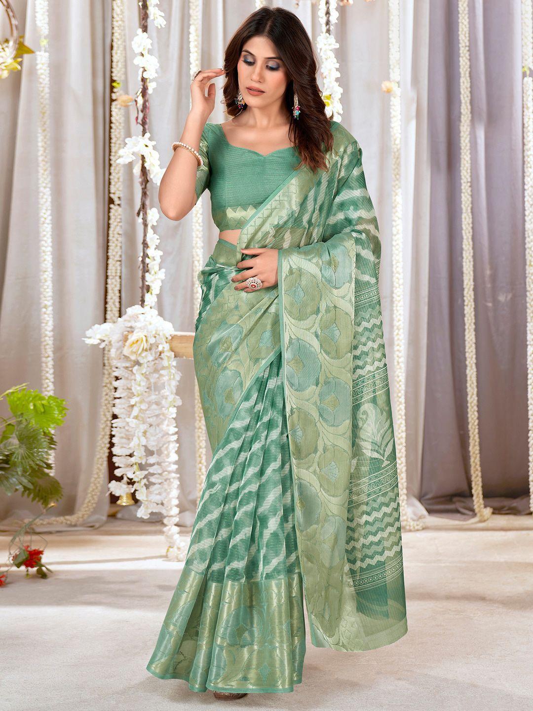 saree mall leheriya woven design zari organza banarasi sarees
