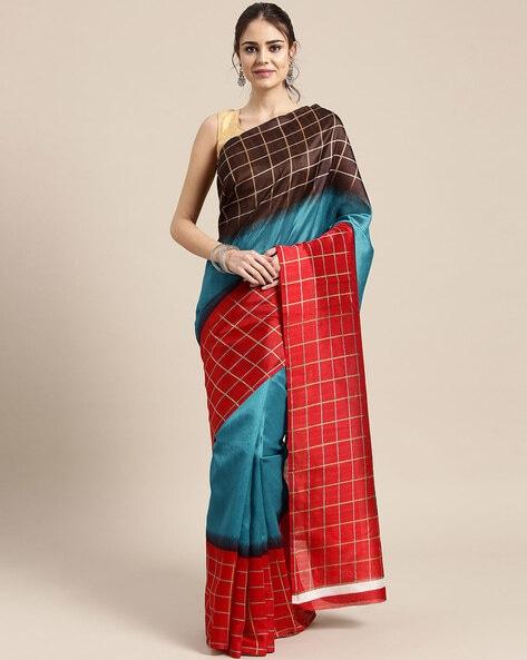 saree mall multicoloured casual art silk printed saree