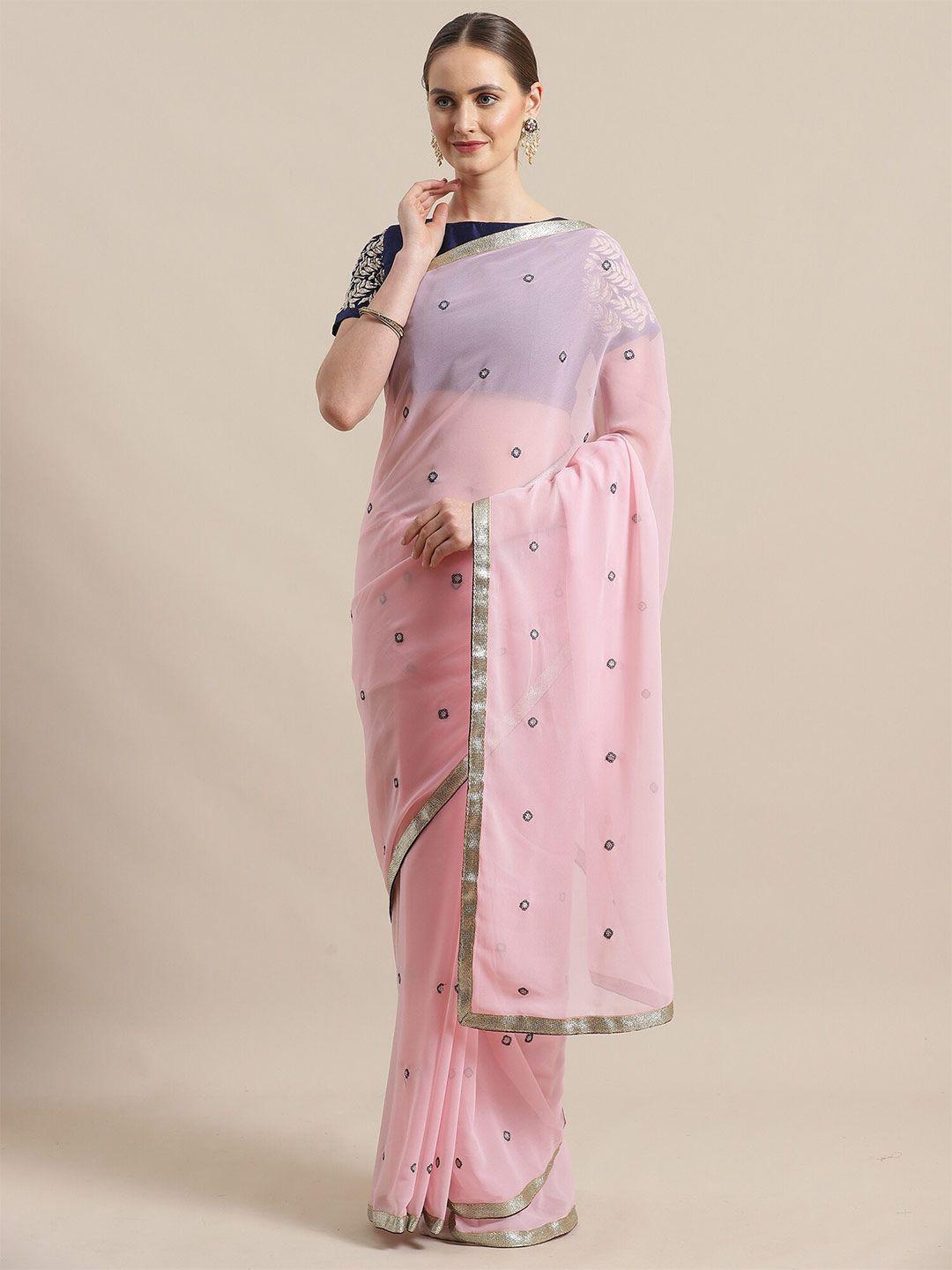 saree mall pink floral saree