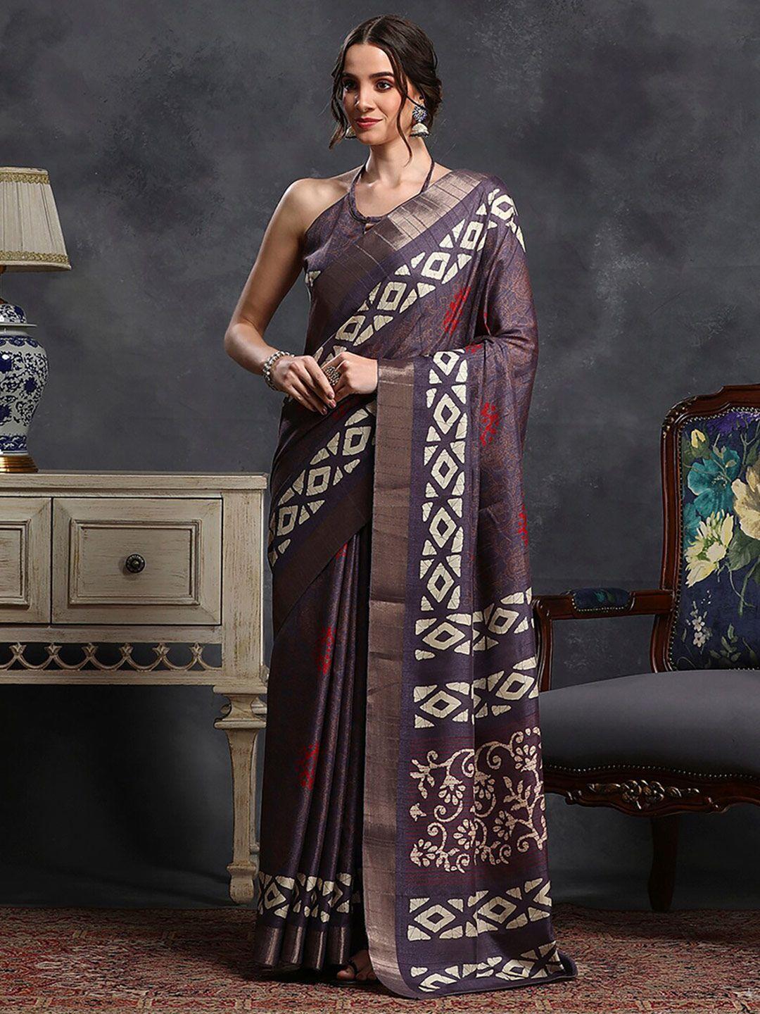 saree mall violet bagh zari silk blend designer sungudi sarees