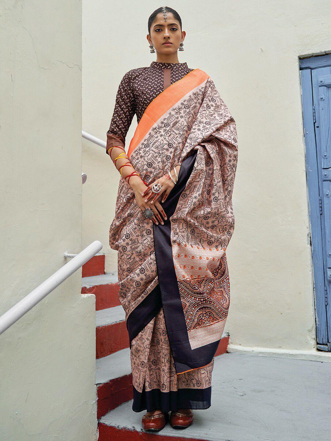 saree mall warli printed bagh sarees