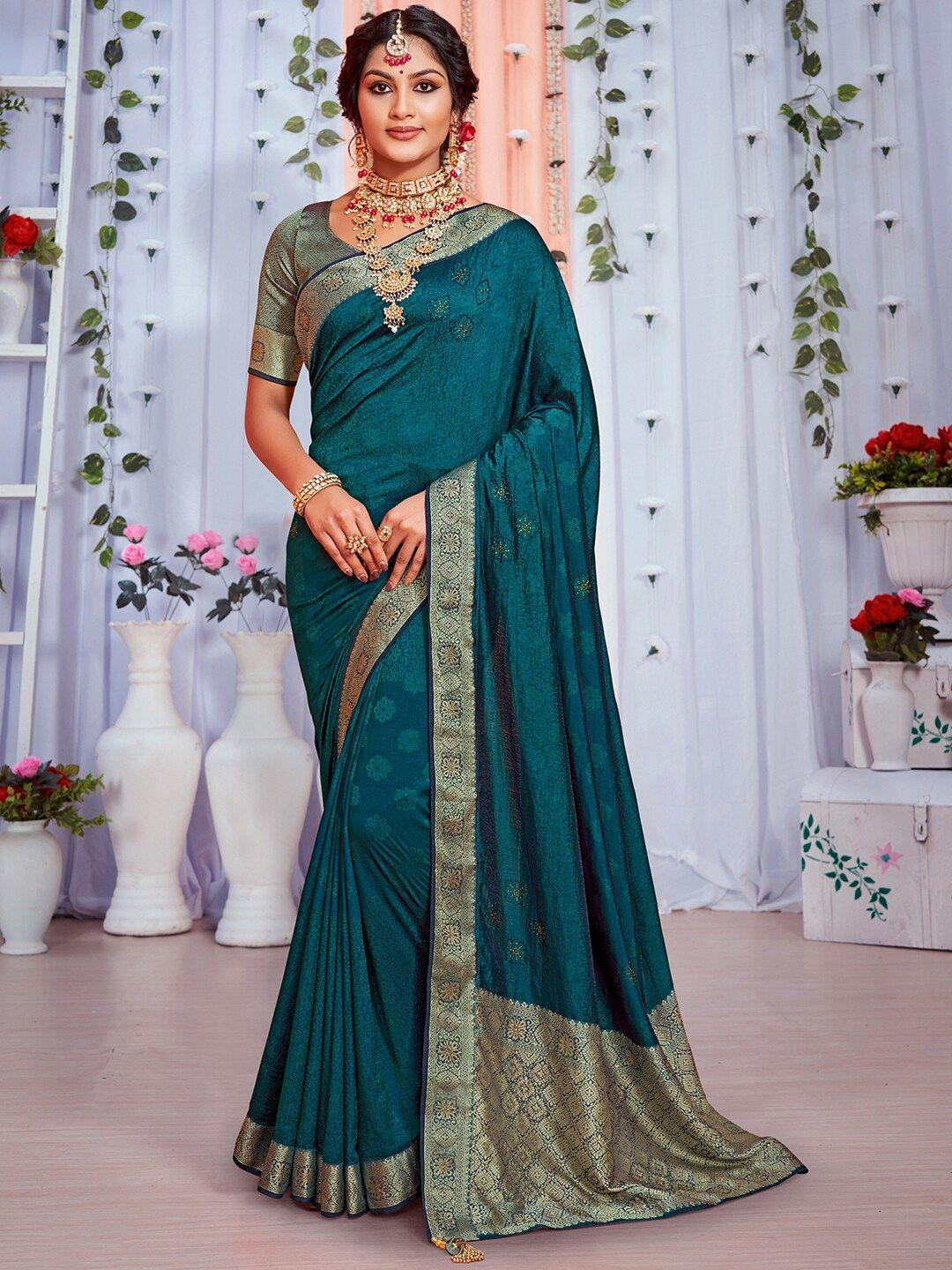 saree mall woven design beads and stones pure silk banarasi sarees