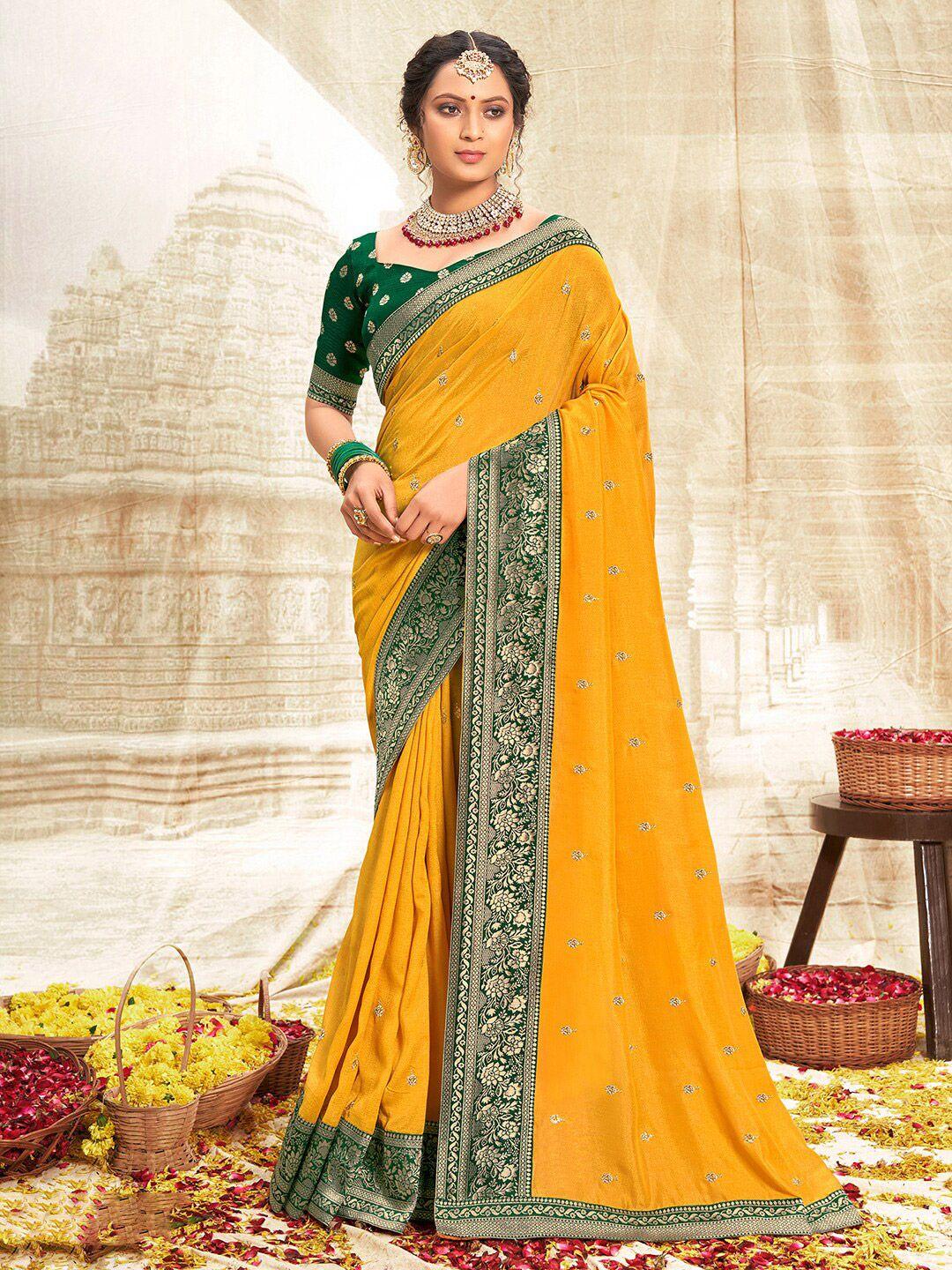 saree mall woven design zari silk blend sarees