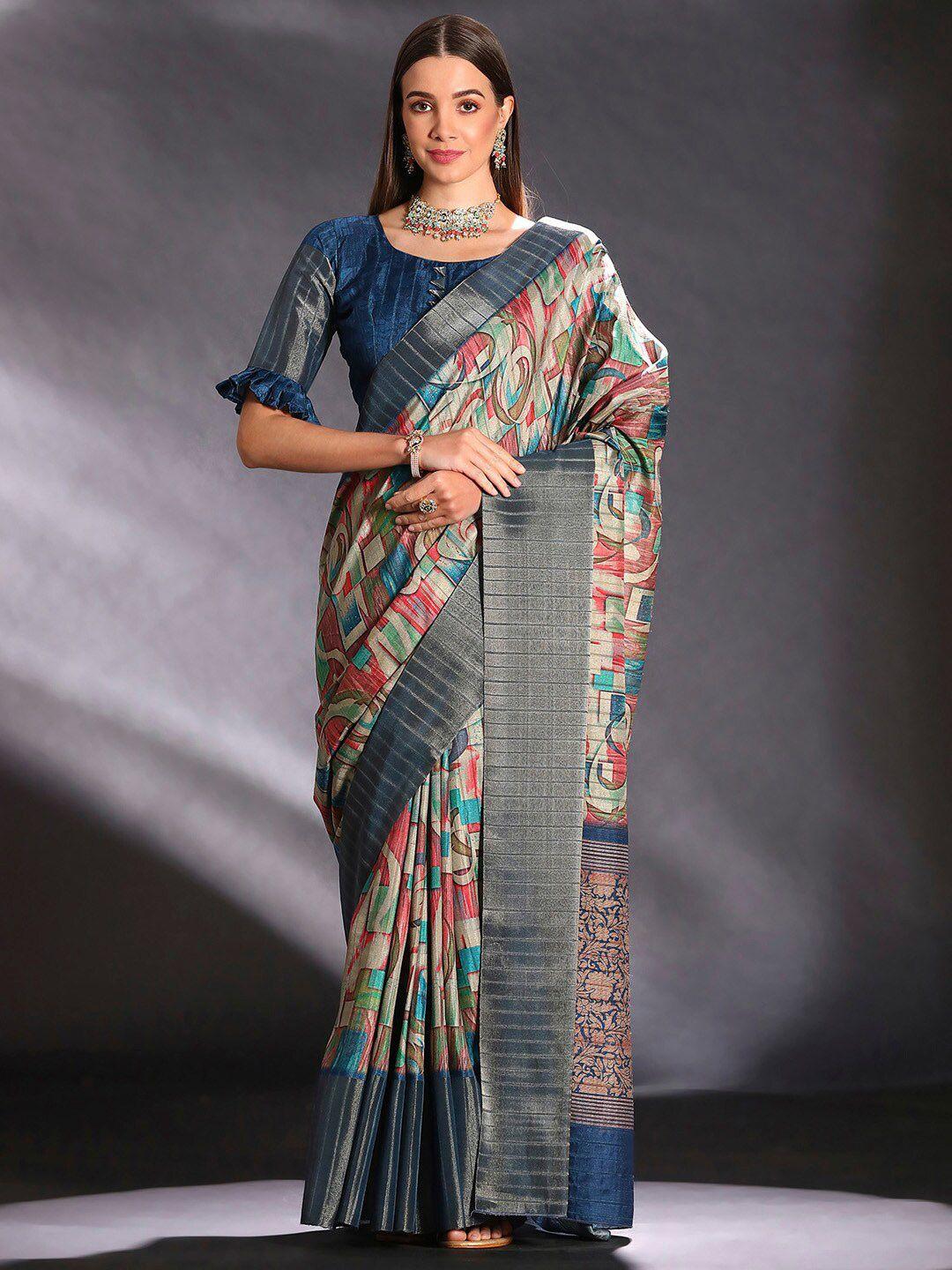 saree mall zari silk blend sarees