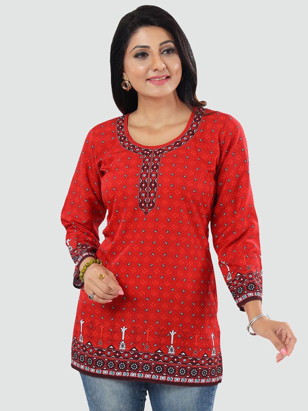 saree swarg ethnic motifs printed kurti