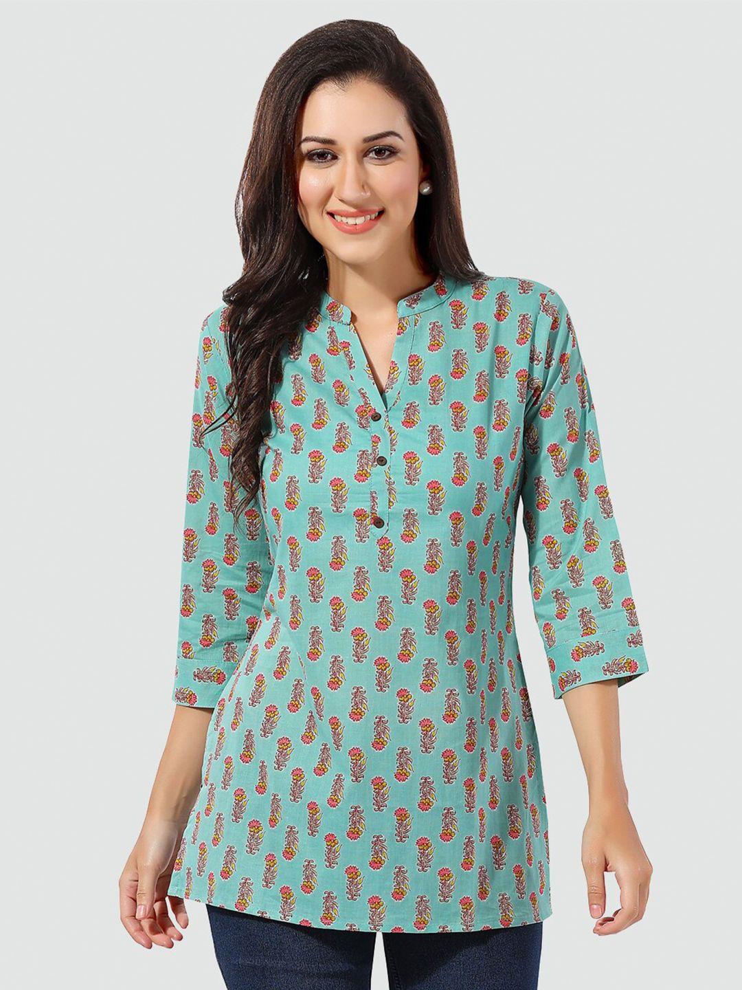 saree swarg ethnic motifs printed pure cotton kurti