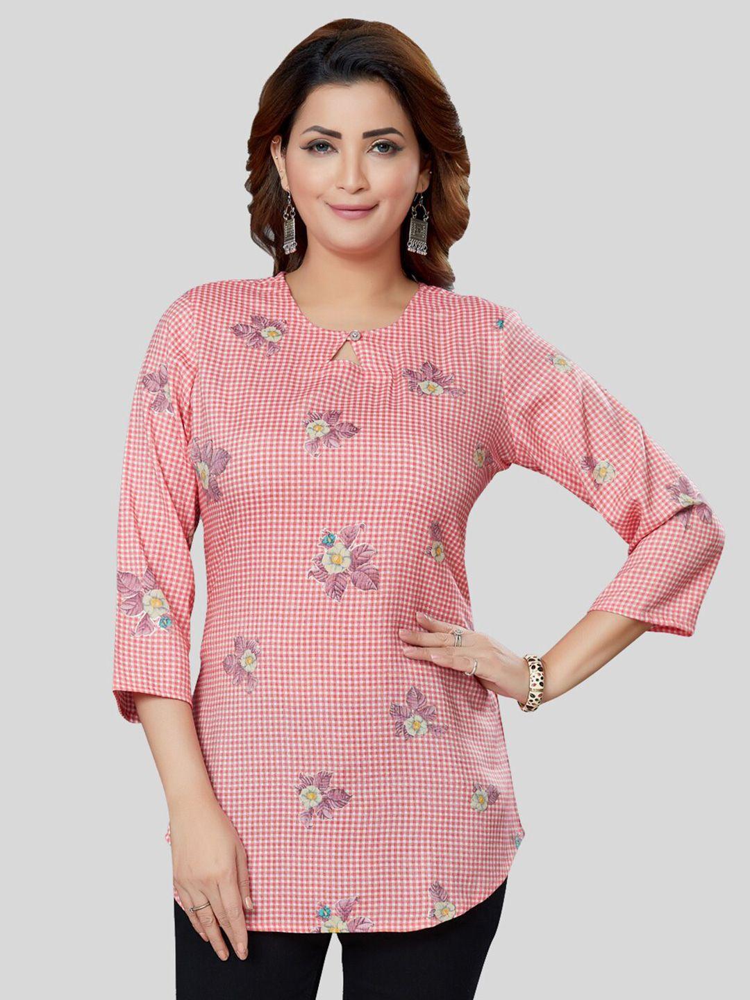 saree swarg floral printed a-line kurti