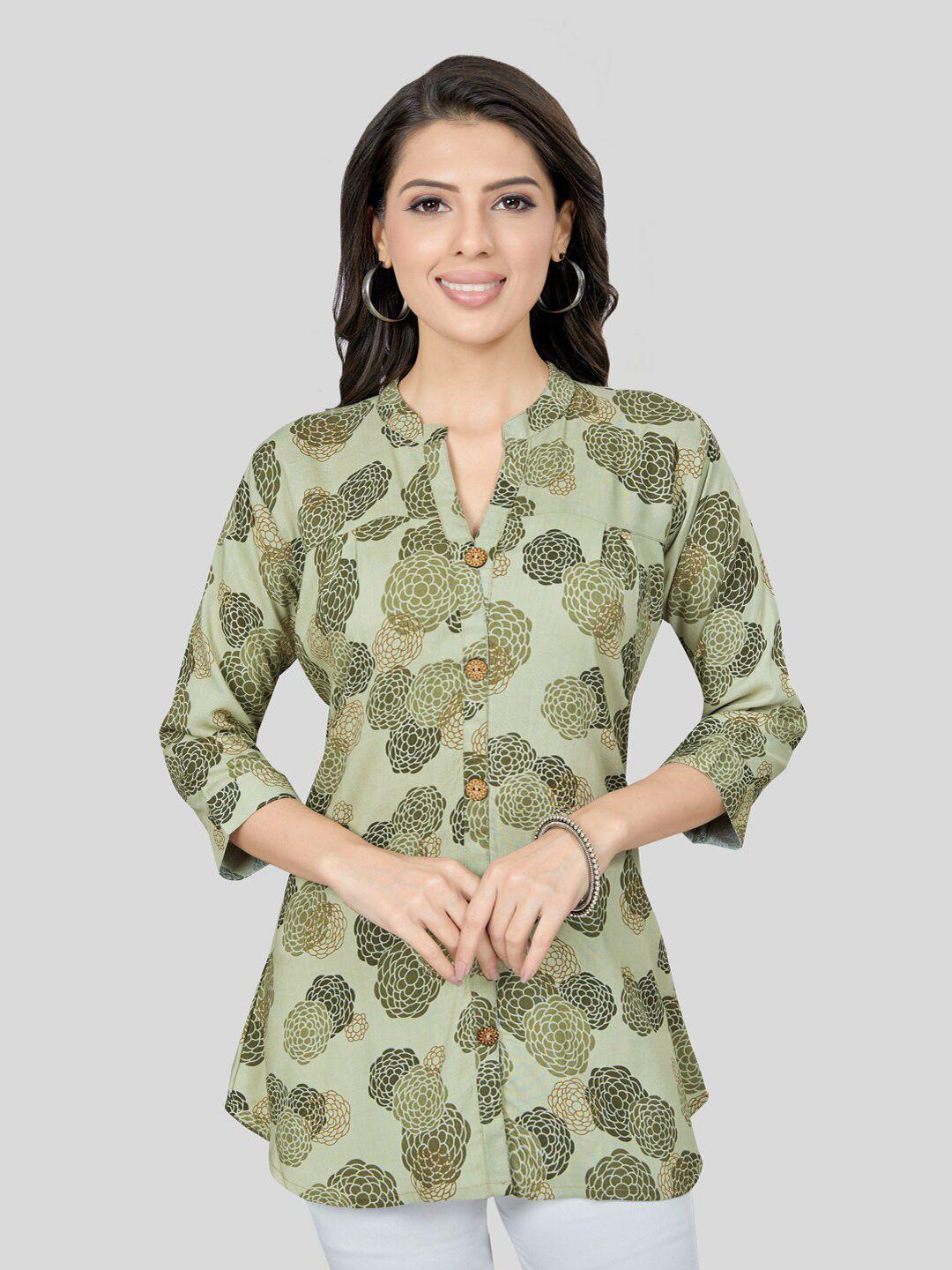 saree swarg floral printed a-line kurti