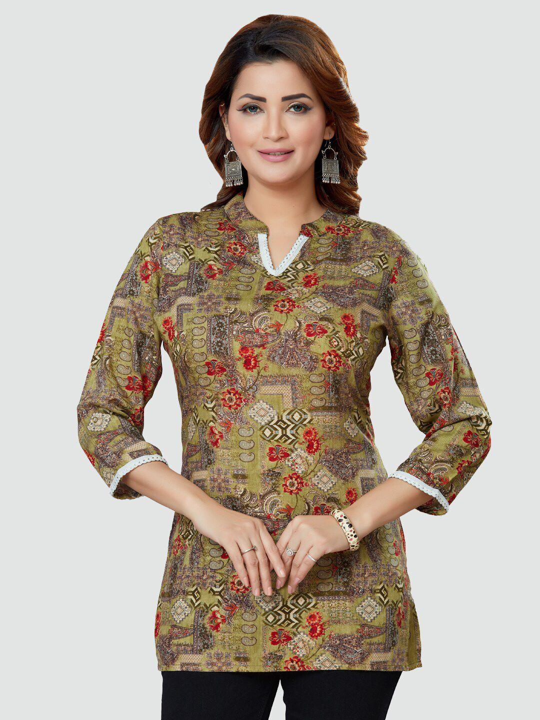 saree swarg floral printed kurti