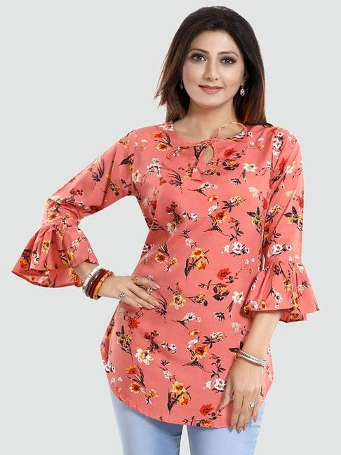 saree swarg pink printed tunic