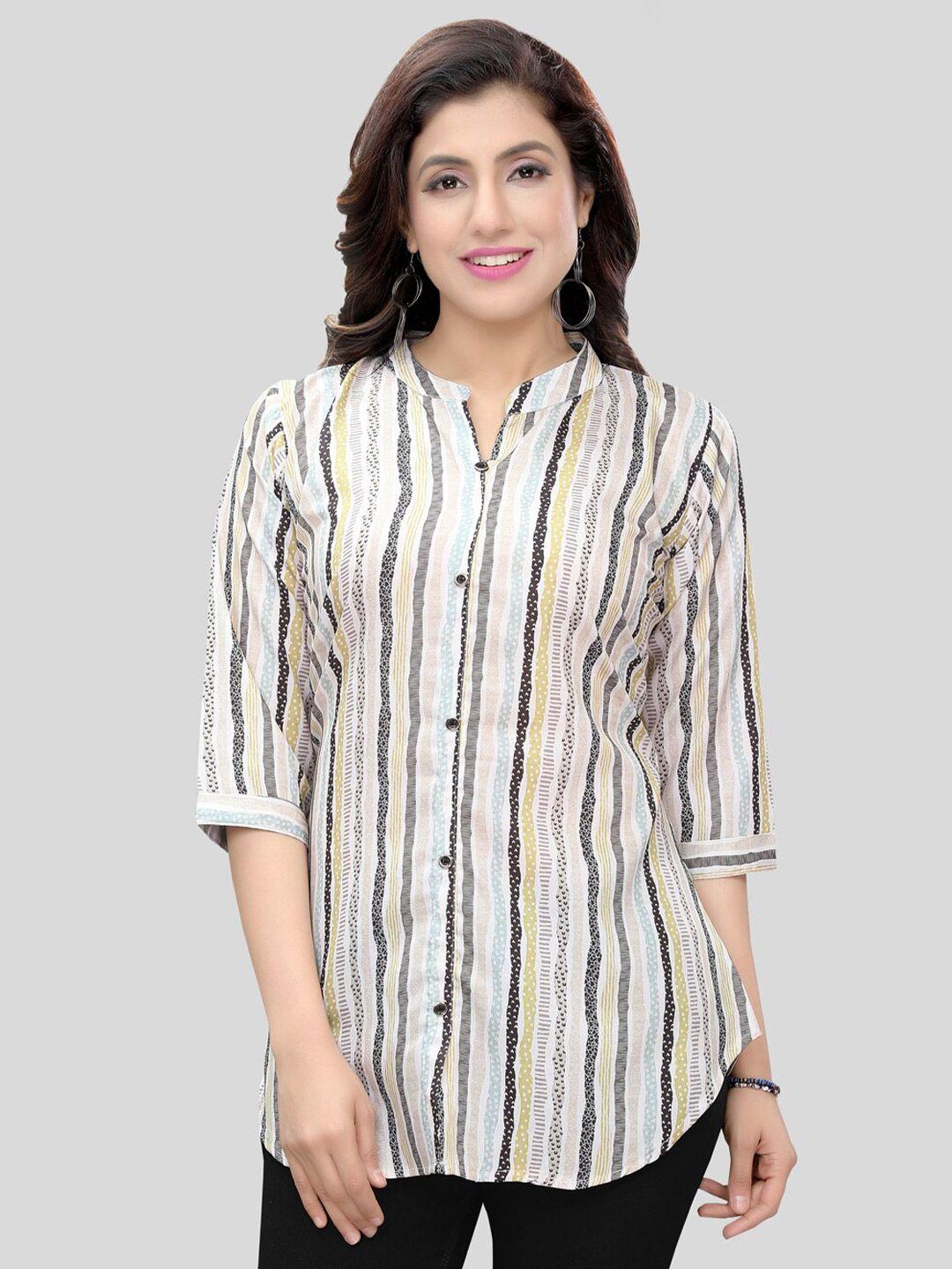 saree swarg striped shirt style kurti