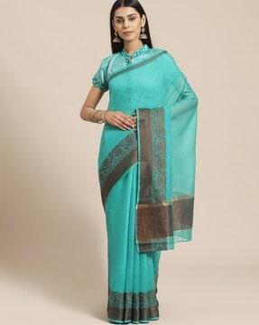 saree with contrast border