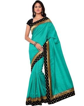 saree with contrast border