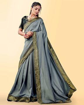 saree with contrast border