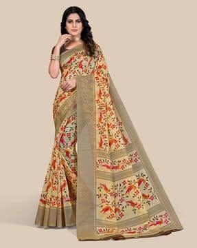 saree with contrast border