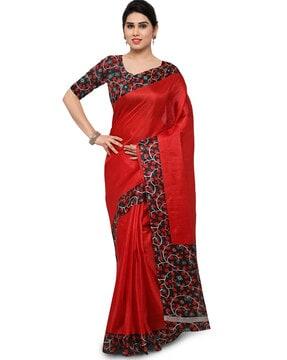 saree with contrast border