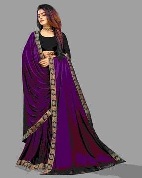 saree with contrast border