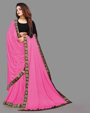 saree with contrast border