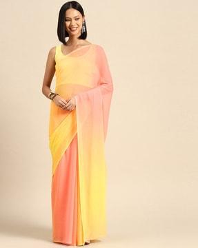 saree with contrast tipping