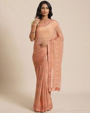 saree with embellished border