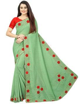 saree with embellished border